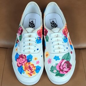 Vans Authentic 44 DX Anaheim Factory Needlepoint Floral Sneakers Mens 13